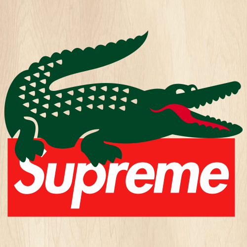 Lacoste with Supreme Logo Svg