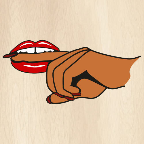 Woman-Mouth-Biting-Hand-Svg