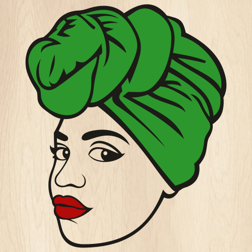 Green-Headwrap-Woman-Svg