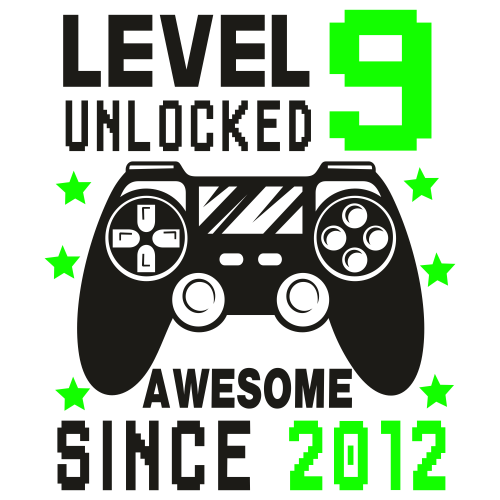 Level 9 Unlocked Awesome Svg
