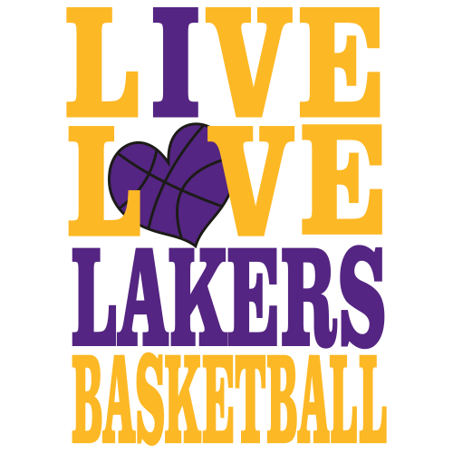 Live Love Lakers Basketball Svg
