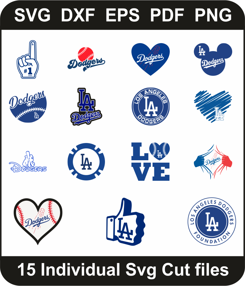 Los Angeles Dodgers Svg Bundle Png online in USA