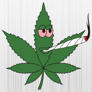 Marijuana Leaf Smoking Svg