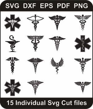 Medical-Caduceus-Symbol-SVG-Pack