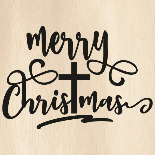 Merry-Christmas-Cross-Svg