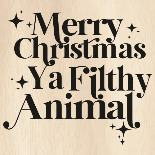 Merry-Christmas-Ya-Filthy-Animal-Logo-Svg