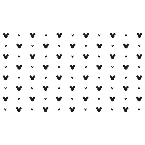 Mickey-Mouse-And-Heart-Pattern-Svg