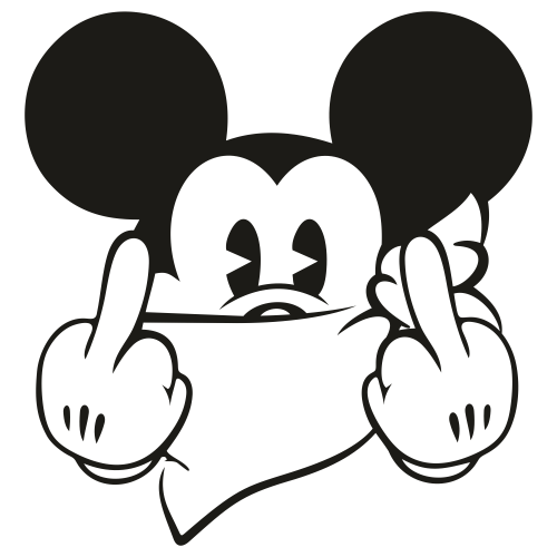 Mickey-Mouse-With-Middle-Finger-Svg
