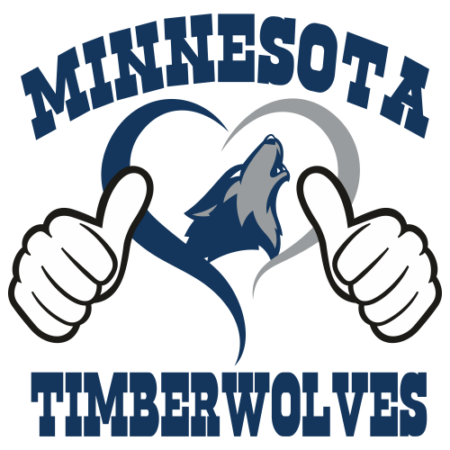 Minnesota Timberwolves Heart Hand Svg