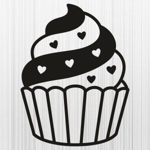 Muffin-Cake-With-Heart-Svg