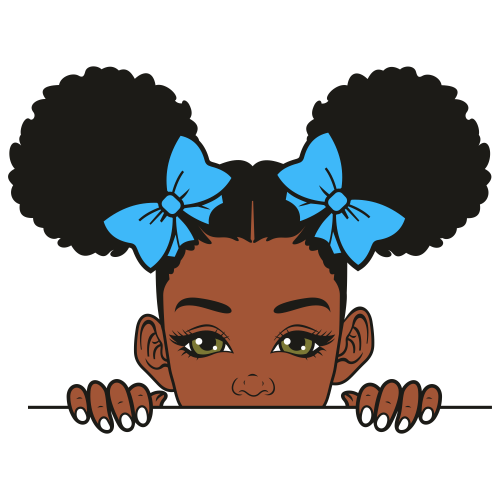 Peekaboo-Afro-Girl-Puff-Svg