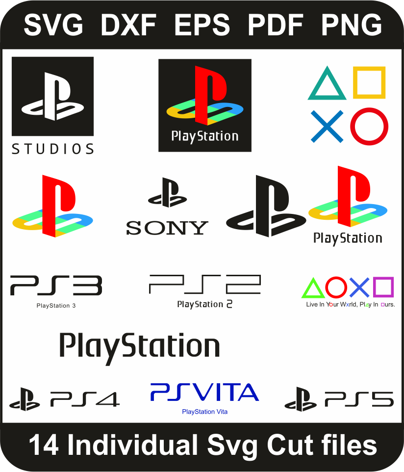 PlayStation Svg Pack | PlayStation PS Bundle PNG | PlayStation Symbol ...