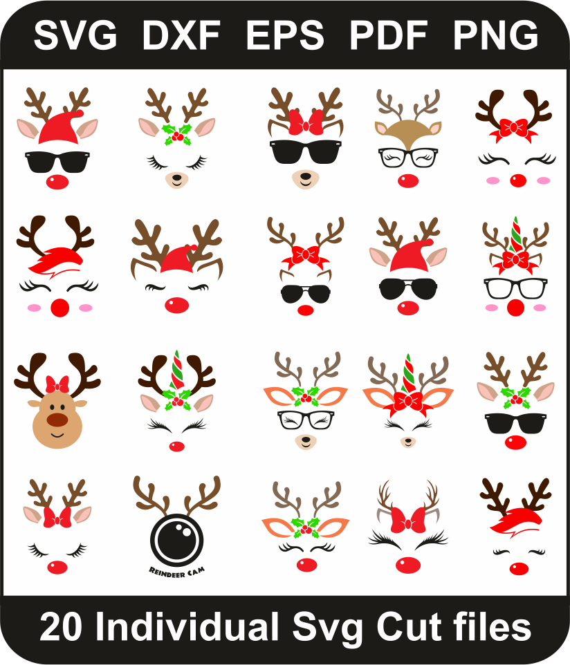 Reindeer-Svg-Bundle