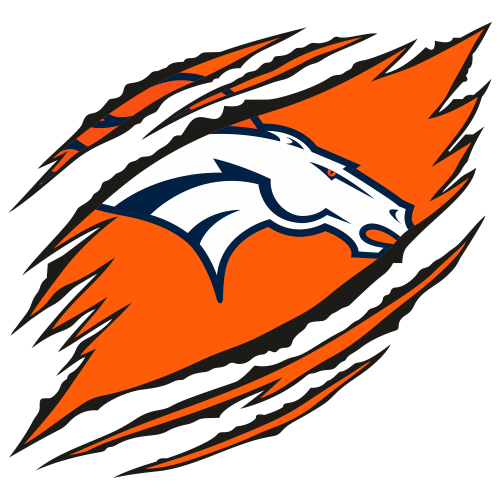 Ripped Denver Broncos Logo Svg
