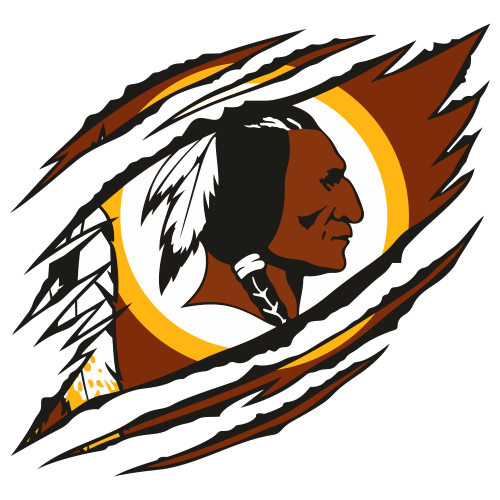 Ripped Washington Redskins Logo Svg