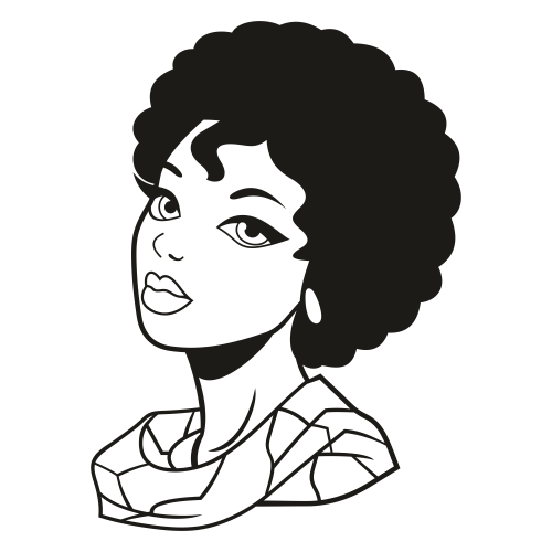 Pretty Afro Woman Svg Confident Afro Woman Svg Black Girl Logo Black Woman Face Svg Cut