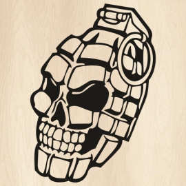 Skull-Grenade-Army-Marine-Grenade-Logo-Svg