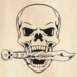 Skull-Knife-Dagger-Pirate-Tattoo-Svg