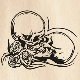 Skull Lovers Kiss SVG