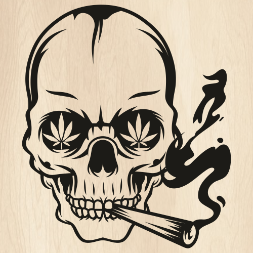 Skull-Smoke-Weed-Svg
