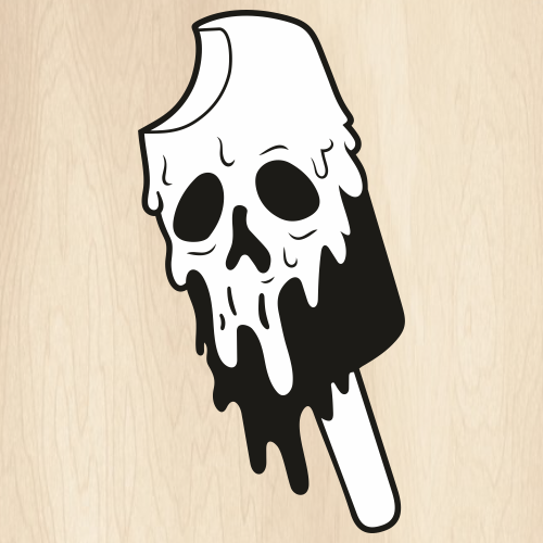 Skull Ice Cream Tattoo Svg