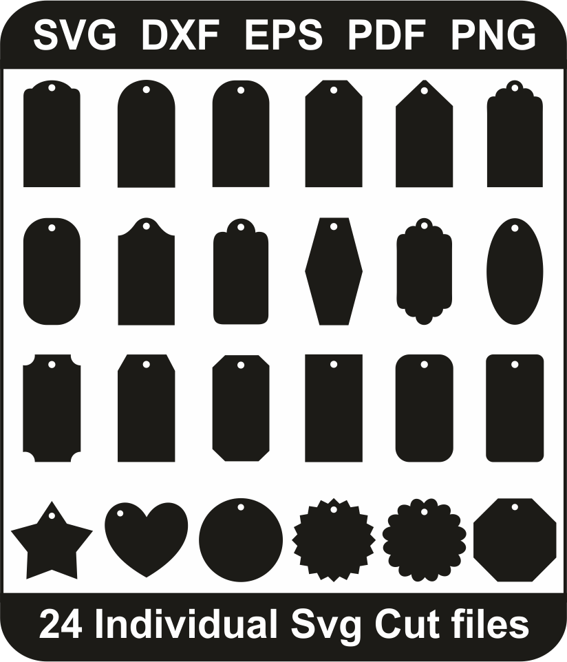 Tag Svg Pack | Hang Tag Pack PNG | Gift Tag Pack vector File