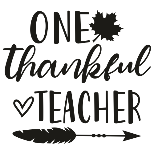 One Thankful Teacher SVG | One Thankful Teacher vector File | Teacher