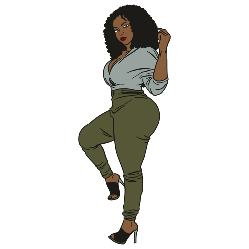 Thick-Afro-Woman-Png