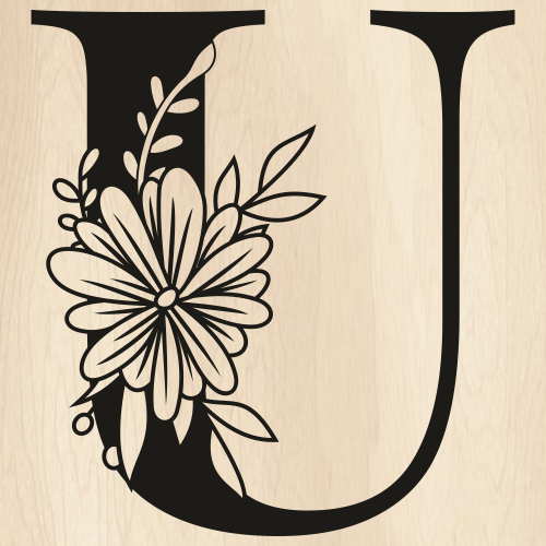 U-Floral-Capital-Alphabet-Svg