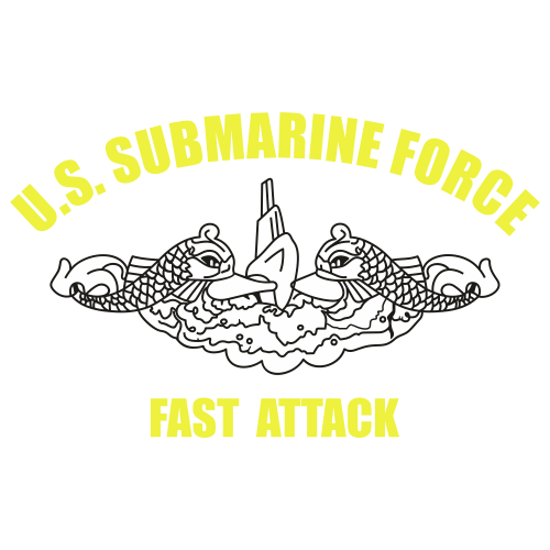US Navy Submarine Force Fast Attack Svg