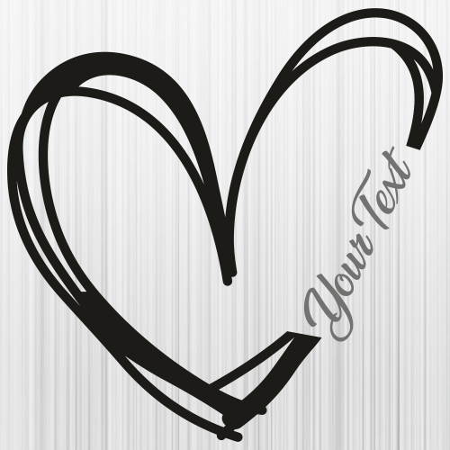 Valentine Love Heart Monogram Svg
