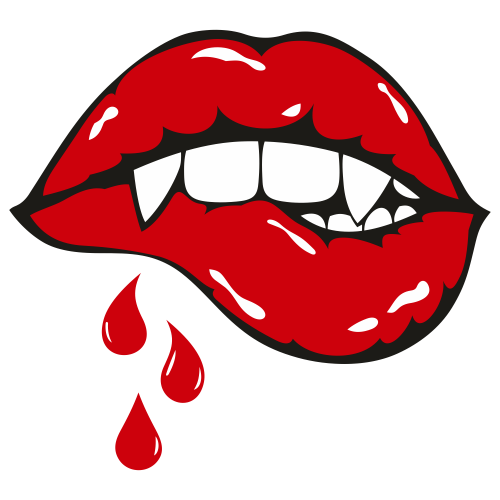 Vampire-Biting-Lips-Svg