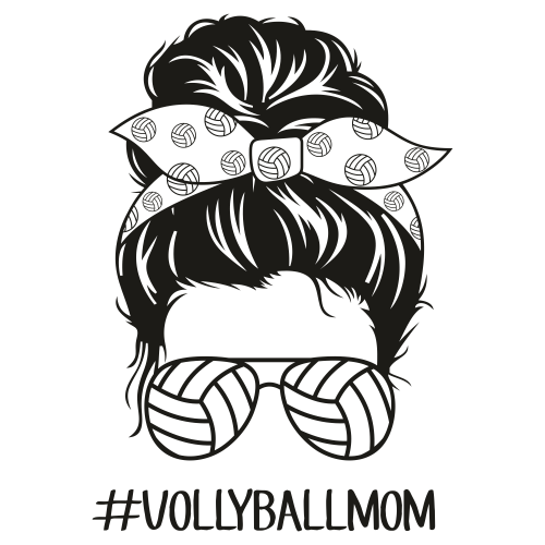 Volleyball Mom Black Svg
