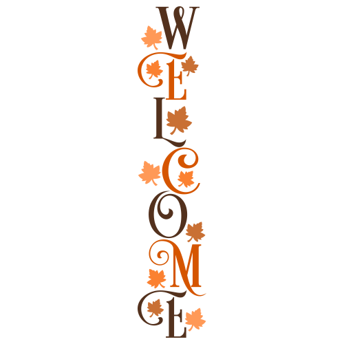 Welcome Fall Porch Sign SVG