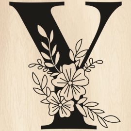 Y-Floral-Capital-Alphabet-Svg