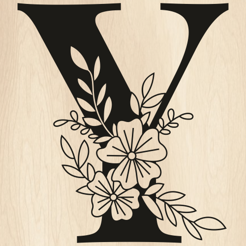 Y-Floral-Capital-Alphabet-Svg