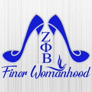 Zeta Phi Beta Sandal Finer Womanhood Svg