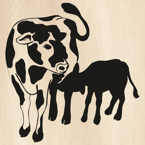 Cow-Feeding-Mother-Svg