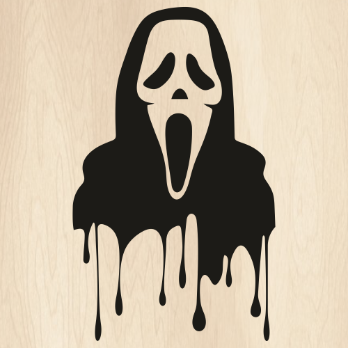 Scream Ghost Face Drip Svg